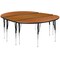 Flash Furniture Oval 60 W, 86 L, 30.25 H, Chrome, Laminate, Particleboard, Steel, Wood Grain XU-GRP-A3060CON-60-OAK-T-A-GG - alternate 7